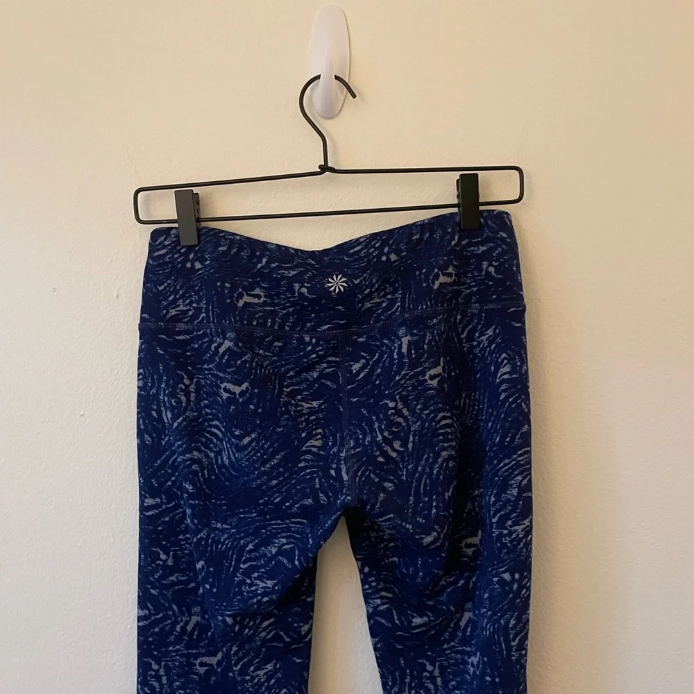 Athleta Chaturanga Zebra Print Full Length Pull On Soft Athletic Leggings Small - Picture 7 of 9